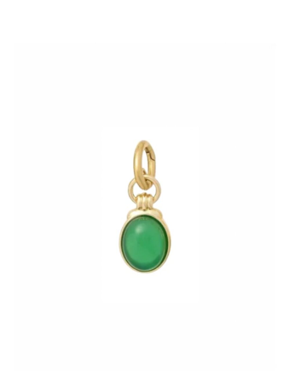 Roxanne Assoulin The Cabochon Charm in Moss Agate Green